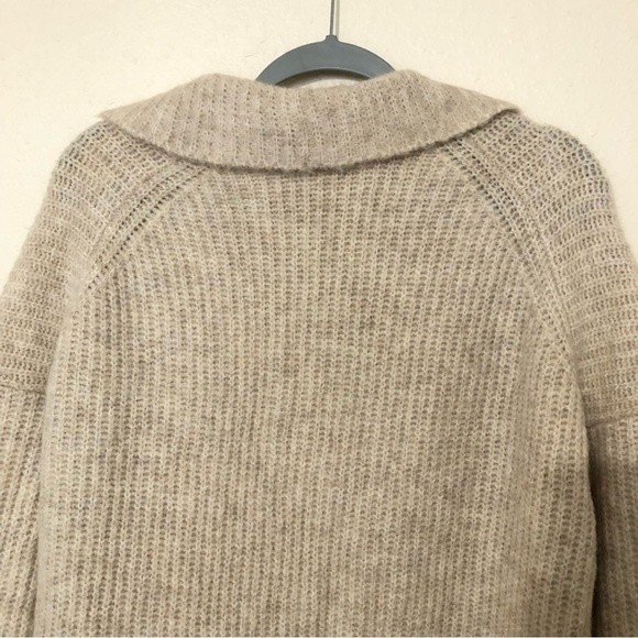 NWT Boden Long cardigan Fluffy Ribbed Wool Coatigan knit open sweater coat Sz S - Picture 6 of 10